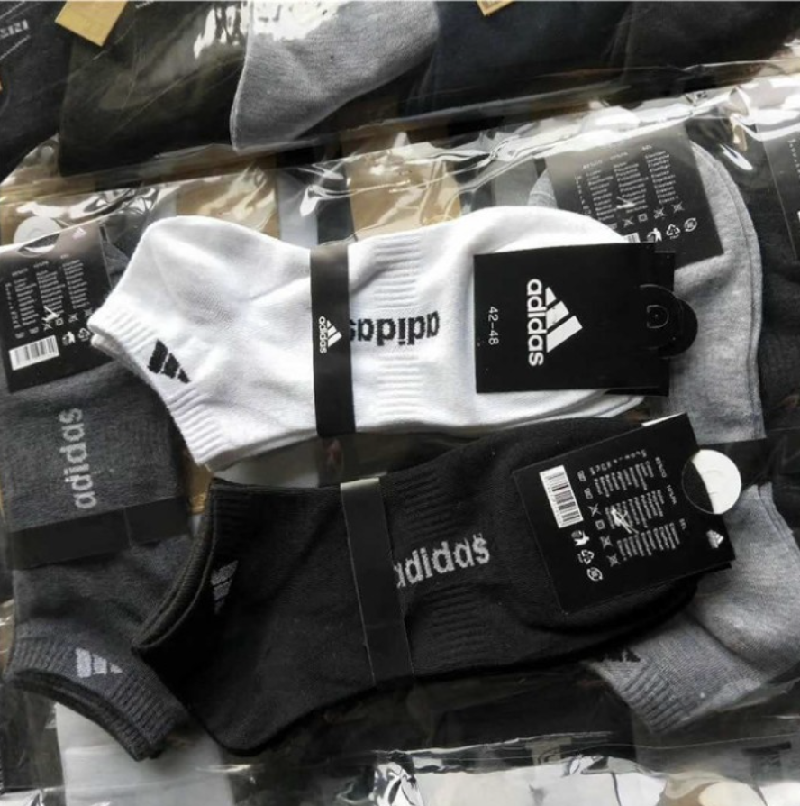 ADIDAS *10 PAIRS* 85% cotton trend socks popular logo stylish comfortable sport socks for men and women