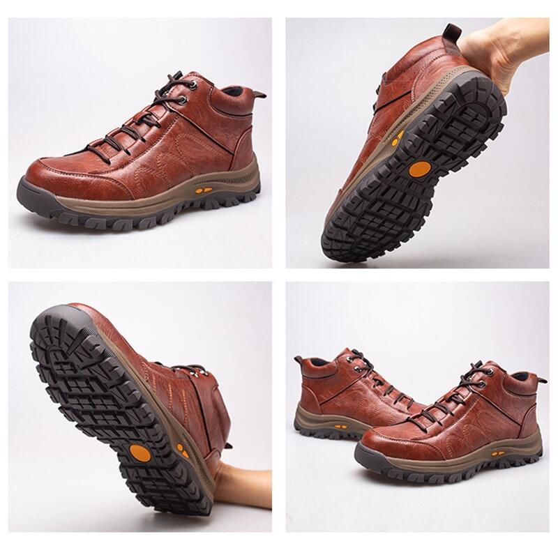 Male Safety Shoes Work Boots Steel Toe Shoes Safety Boots Work Shoes Puncture-Proof Work Sneakers Leather Men Boots Winter Shoes