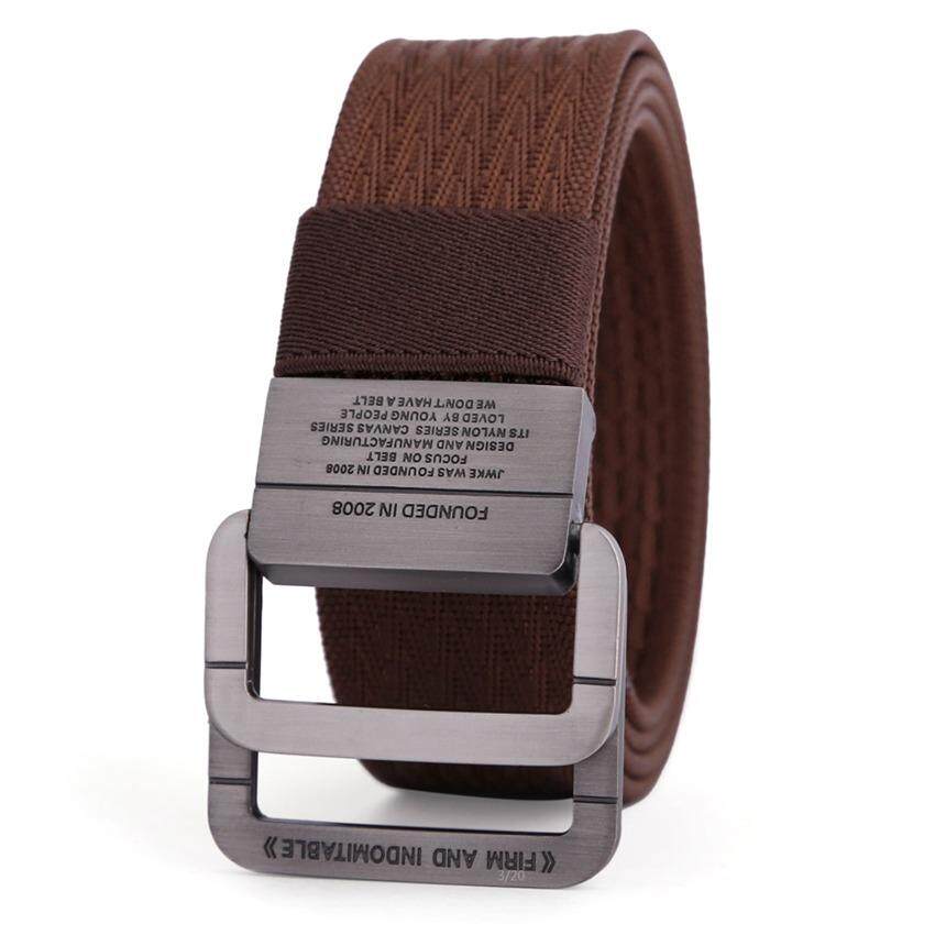 Military Equipment Tactical Belt Man Double Ring Buckle Thicken Canvas Belts for Men Waistband