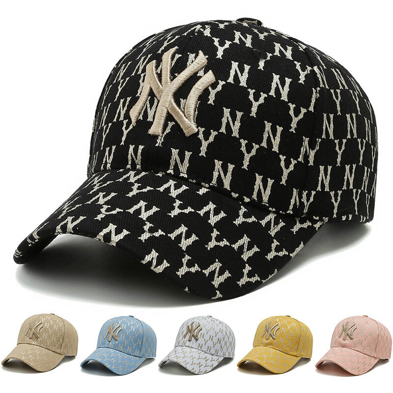  NY MLB Hat Female Korean Summer Sunshade Cap New Embroidery Letter Baseball Cap Men Sun Hat