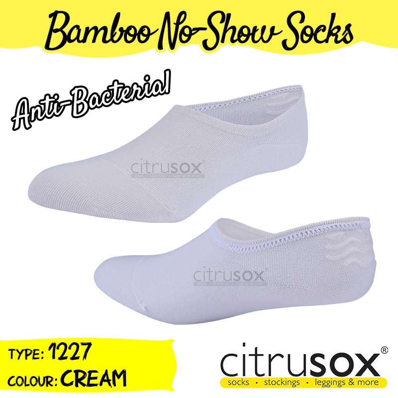 CITRUSOX [3 Pairs] Bamboo No-Show Socks with Non-Slip Inner Heel (22-26cm, EU 37-41) #1227 #sneakers #hidden #invisible