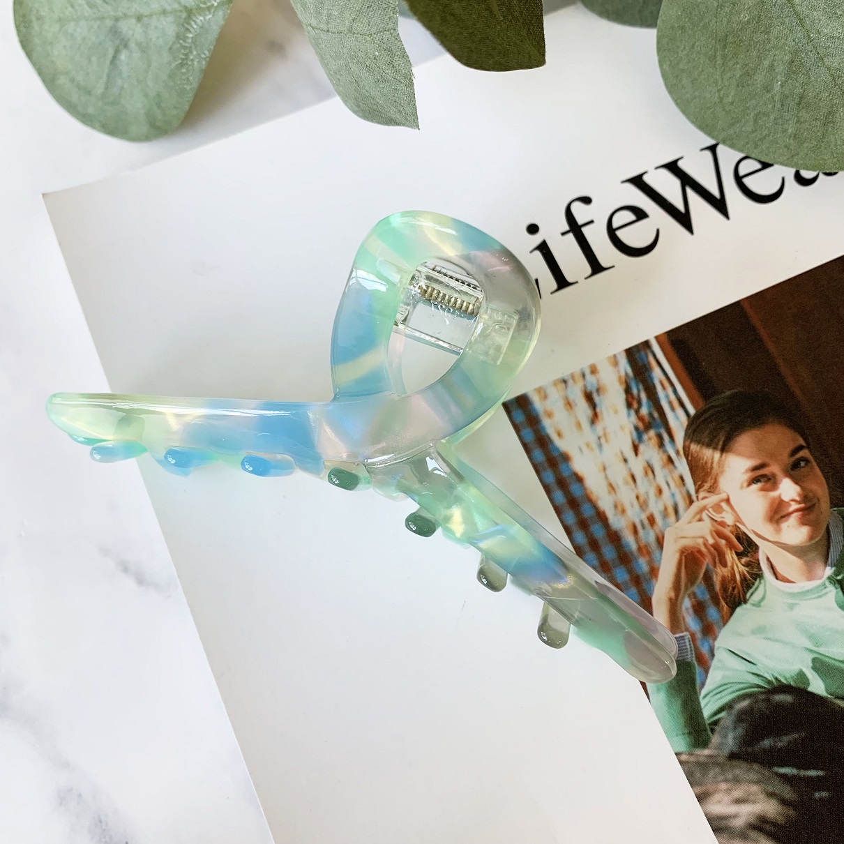 [SG | Premium & Tight] 10.5cm Super Smooth Acetate Fiber Big Hair Claw Hair Clip, Beautiful Hair Grip hair accessories for women Dress Up