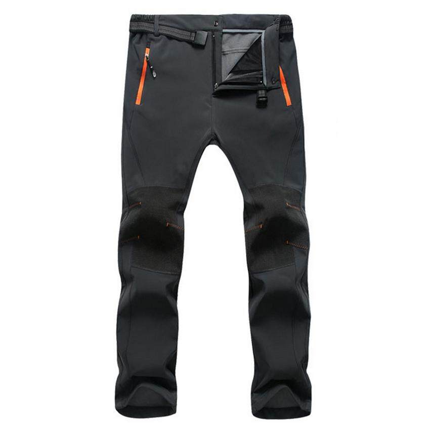  Men Winter Thick Thermal Outdoor Water Repellent Pants for Hiking Camping Cycling Skiing 